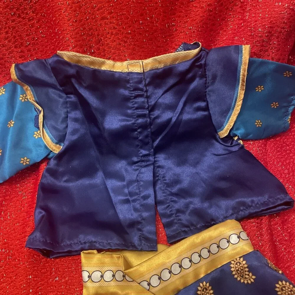 Build A Bear Princess Disney Jasmine Aladdin Teal Gold Costume Magic Genie